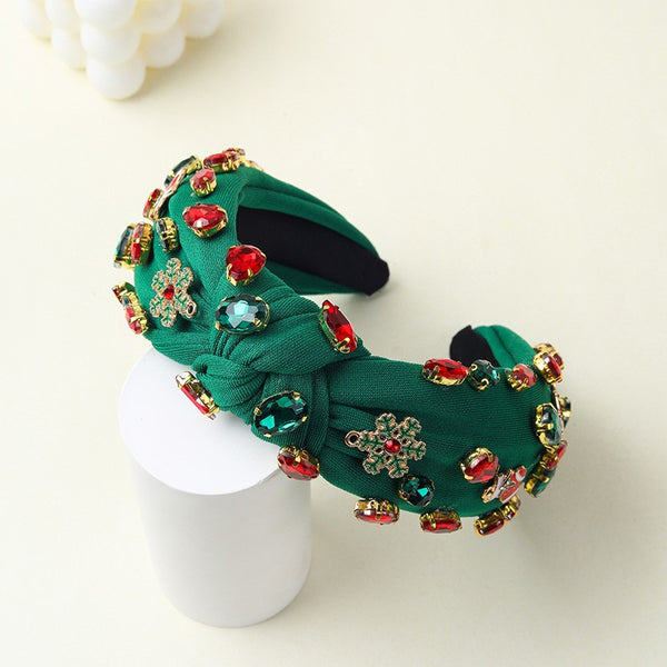 Festive Crystal-Embellished Knotted Headband | 40HB211