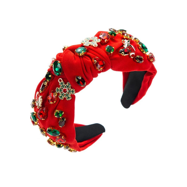 Festive Crystal-Embellished Knotted Headband | 40HB211