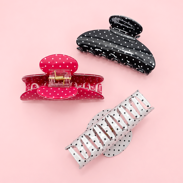 Polka Dot Hair Claw Clip | 40H1081