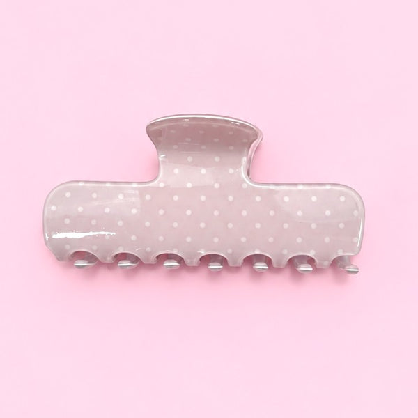 Polka Dot & Striped Flat Rectangle Hair Claw Clips | 40H1200