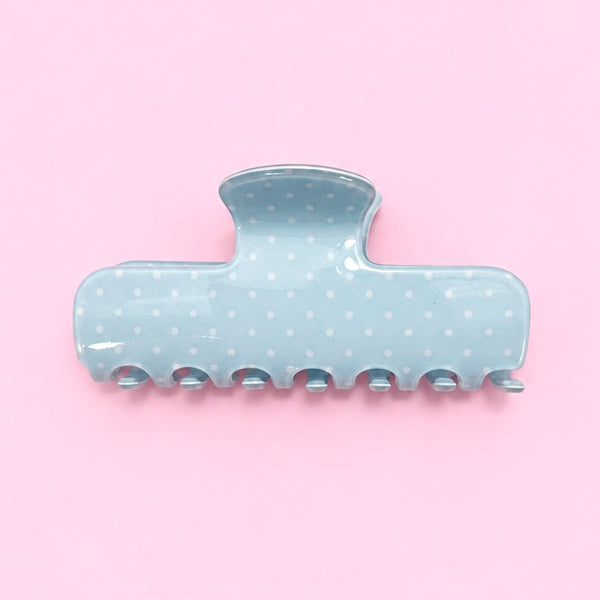 Polka Dot & Striped Flat Rectangle Hair Claw Clips | 40H1200
