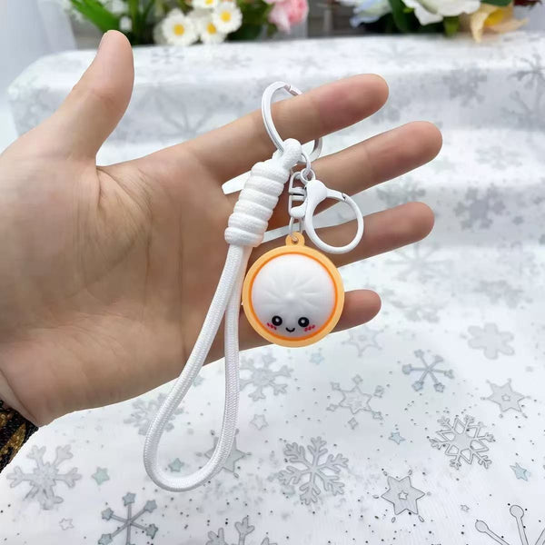 Cute Dumpling Character Wristlet Keychains 6-Pc Set | 40KC191-Pack 6