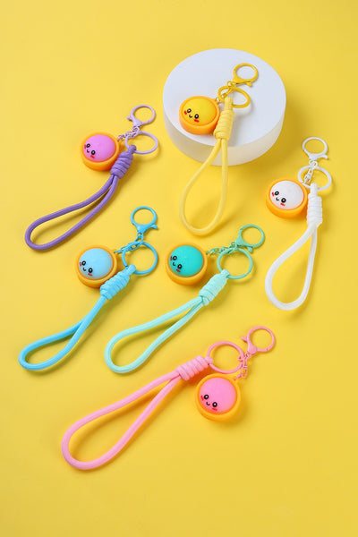 Cute Dumpling Character Wristlet Keychains 6-Pc Set | 40KC191-Pack 6