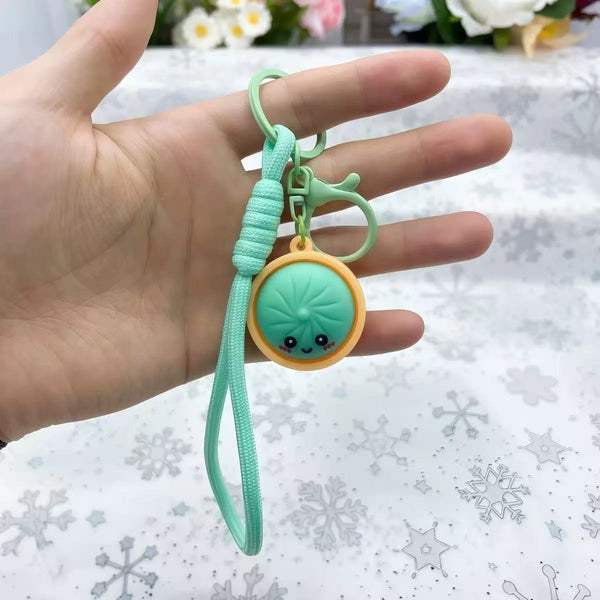 Cute Dumpling Character Wristlet Keychains 6-Pc Set | 40KC191-Pack 6