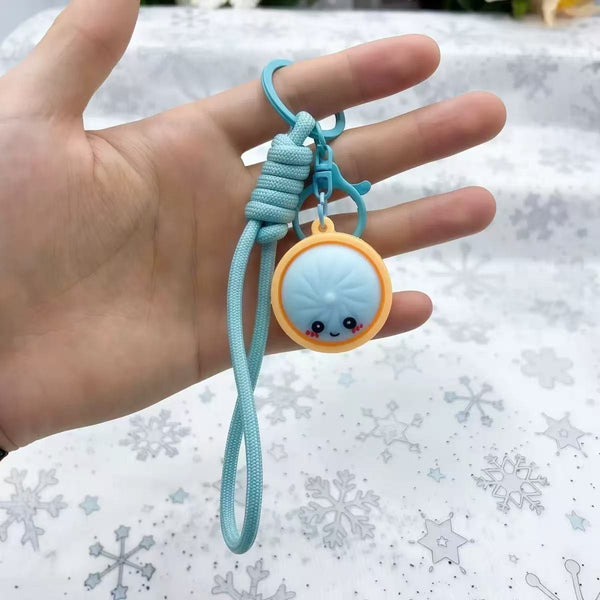 Cute Dumpling Character Wristlet Keychains 6-Pc Set | 40KC191-Pack 6