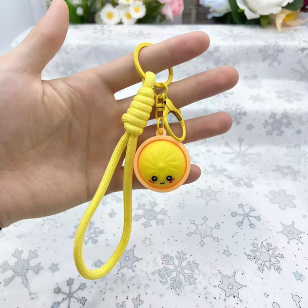 Cute Dumpling Character Wristlet Keychains 6-Pc Set | 40KC191-Pack 6
