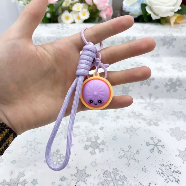 Cute Dumpling Character Wristlet Keychains 6-Pc Set | 40KC191-Pack 6