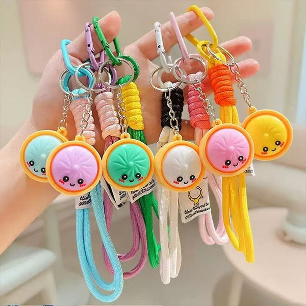 Cute Face Dumpling Wristlet Keychain 6-Pc Set|40KC192-Pack 6