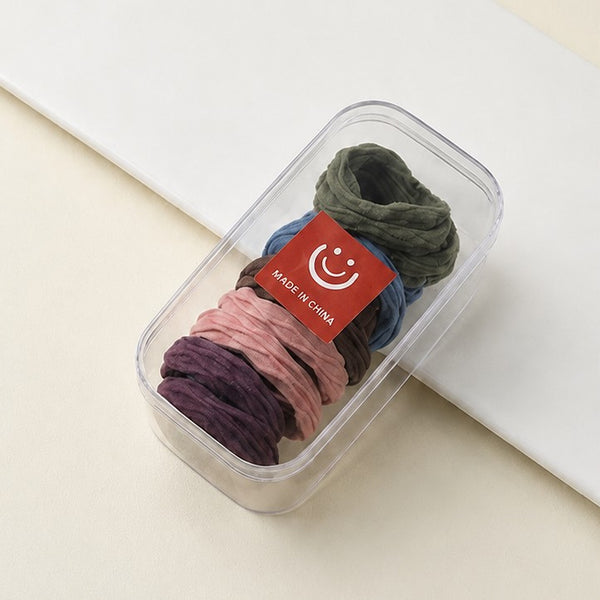 Stretchable Silky Hair Ties 10-Pc Set | 40S746