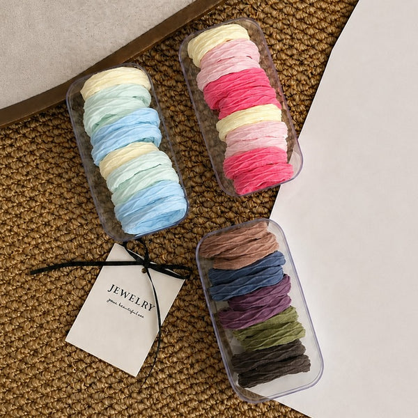 Stretchable Silky Hair Ties 10-Pc Set | 40S746