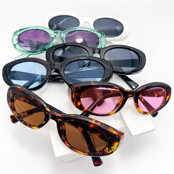 CHIC OVAL FRAME SUNGLASSES PACK OF 12 | 40SG838-Pack 12