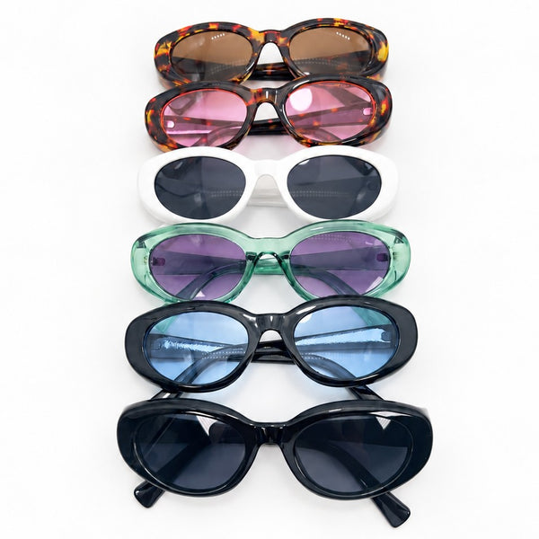 CHIC OVAL FRAME SUNGLASSES PACK OF 12 | 40SG838-Pack 12