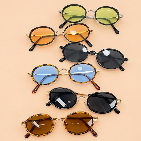 Slim Retro Oval Frame Sunglasses Pack of 12| 40SG841-Pack 12