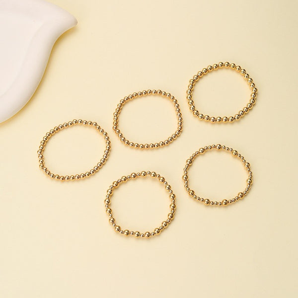 Gold-Tone Mixed Beaded Stretch Bracelet Set | 40B5250