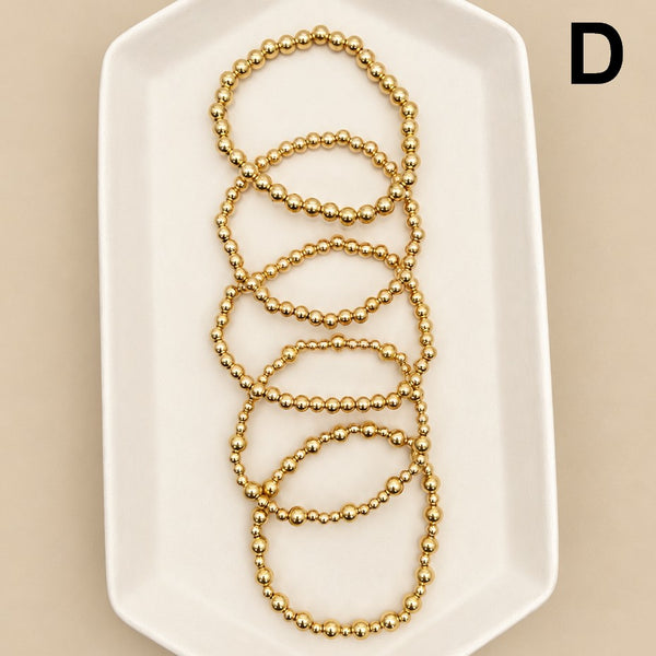 Gold-Tone Mixed Beaded Stretch Bracelet Set | 40B5250
