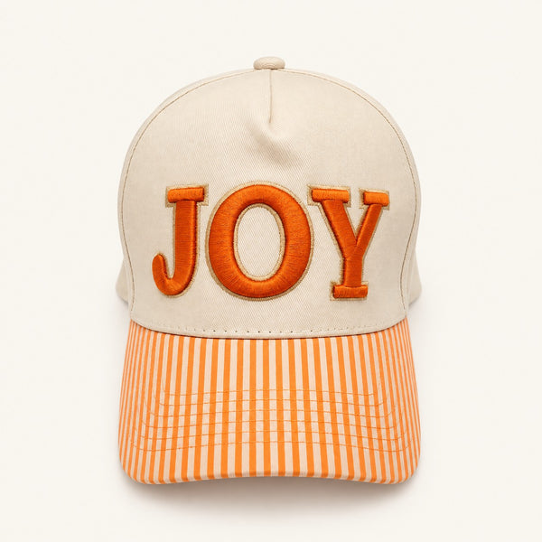 Holiday Embroidered Striped Brim Baseball Cap | 40HW763