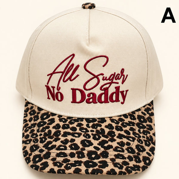 Leopard Brim Embroidered Graphic Baseball Cap | 40HW770