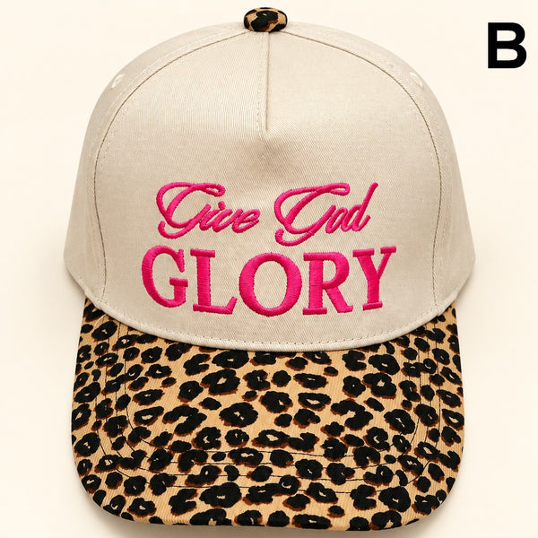Leopard Brim Embroidered Graphic Baseball Cap | 40HW770