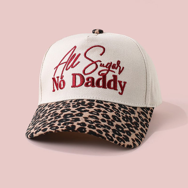 Leopard Brim Embroidered Graphic Baseball Cap | 40HW770