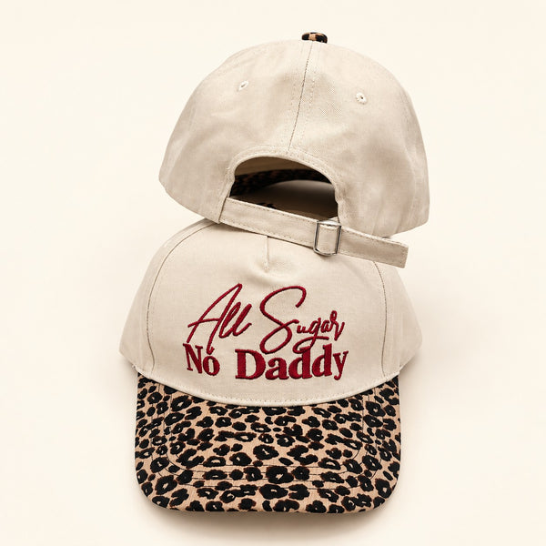 Leopard Brim Embroidered Graphic Baseball Cap | 40HW770