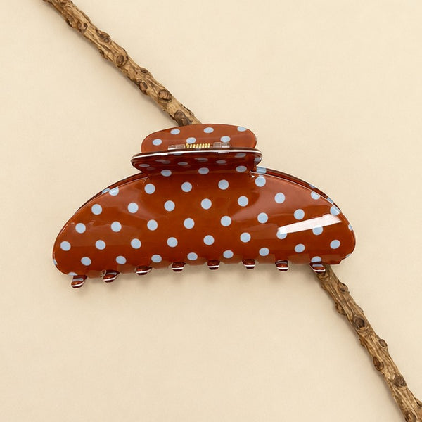 Retro Polka Dot French Style Hair Claw Clips | 40H1202