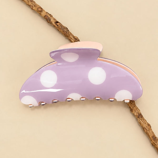Oversized Polka Dot Curved Hair Claw Clips | 40H1203