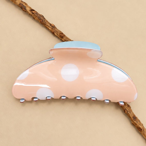 Oversized Polka Dot Curved Hair Claw Clips | 40H1203
