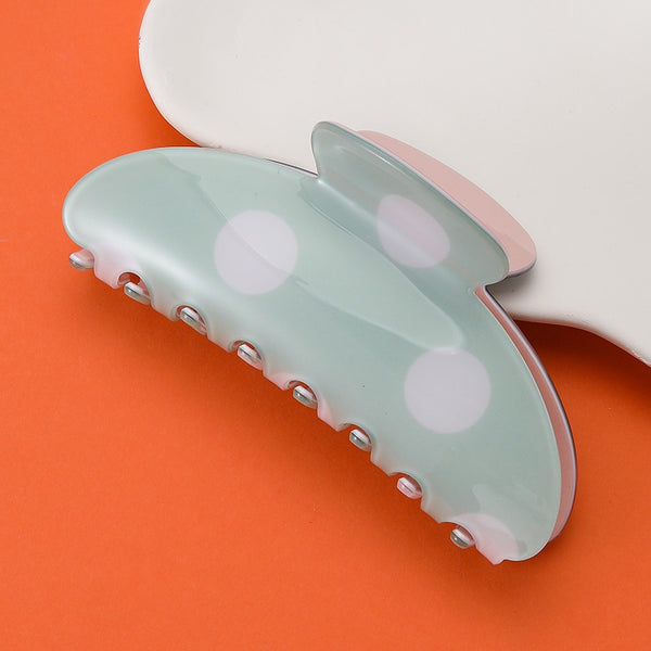 Oversized Polka Dot Curved Hair Claw Clips | 40H1203