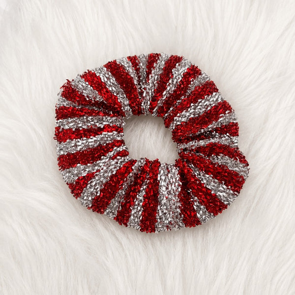 HOLIDAY STRIPE & SOLID SCRUNCHIES SET OF 4 | 40S747