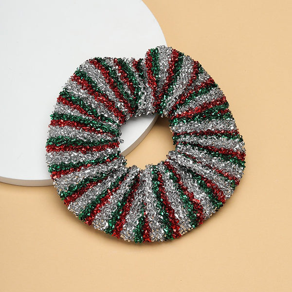 HOLIDAY STRIPE & SOLID SCRUNCHIES SET OF 4 | 40S747