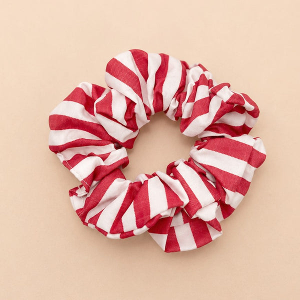 CLASSIC STRIPED FABRIC HAIR SCRUNCHIES | 40S748