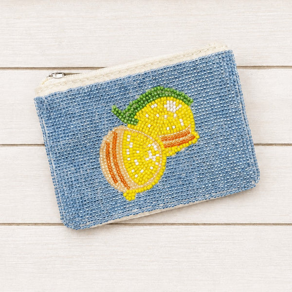 FRUIT SEED BEAD POUCH COIN PURSE | 40P655