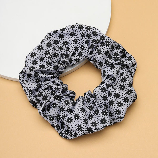 Polka Dot Gingham Checker Floral Scrunchie Set Of 5 | 40S750