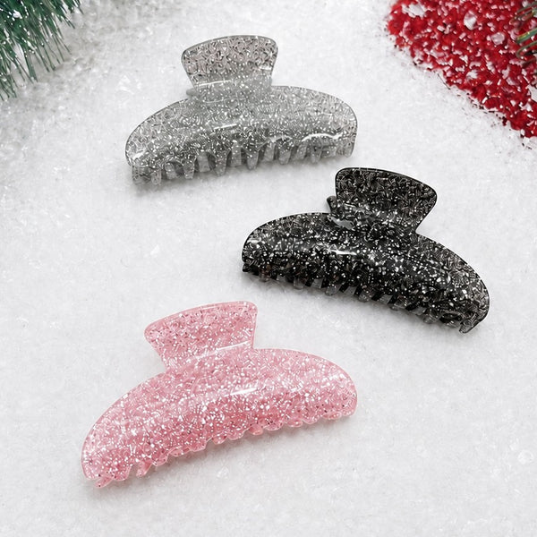Sparkling Glitter Curved Hair Claw Clips | 40H1206