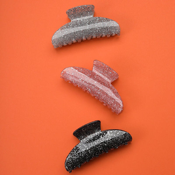 Sparkling Glitter Curved Hair Claw Clips | 40H1206