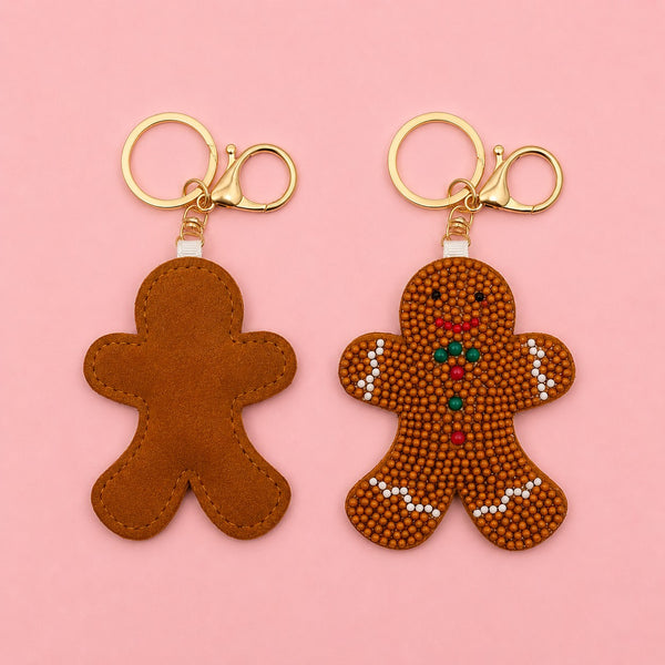 Seed Beaded Christmas Holiday Keychain & Bag Charm | 40KC200