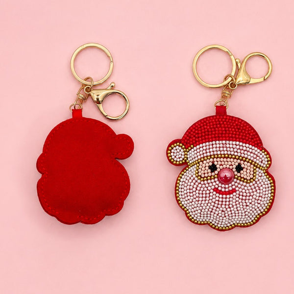 Seed Beaded Christmas Holiday Keychain & Bag Charm | 40KC200