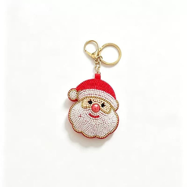 Seed Beaded Christmas Holiday Keychain & Bag Charm | 40KC200