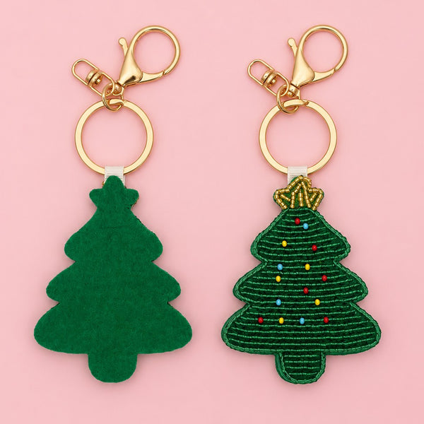 Seed Beaded Christmas Holiday Keychain & Bag Charm | 40KC200