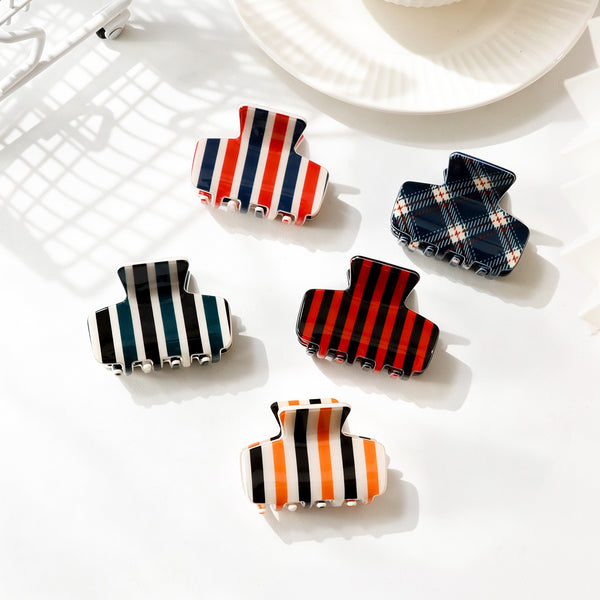Striped & Plaid Hair Claw Clips | 40H1210