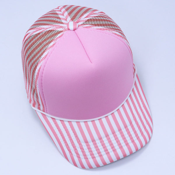 Pastel Striped Mesh Trucker Hat | 40HW768