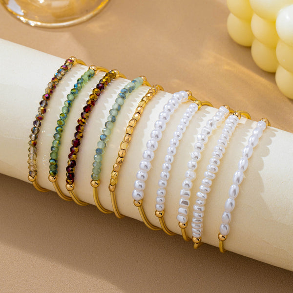 Boho Multi Coil Brass Guitar String Bracelet Set | 80B1927