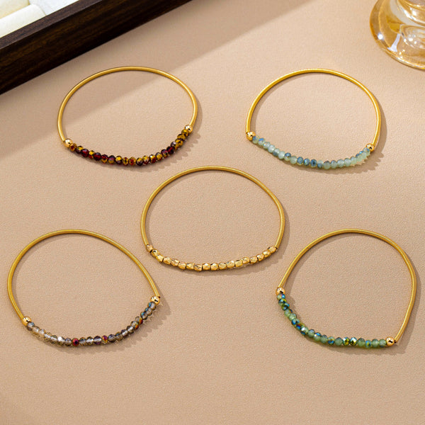 Boho Multi Coil Brass Guitar String Bracelet Set | 80B1927