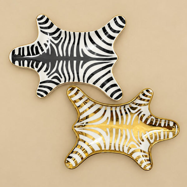 Zebra Print Ceramic Decorative Trinket Dish | 40CP103