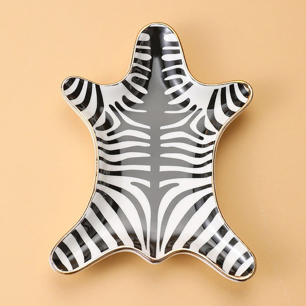Zebra Print Ceramic Decorative Trinket Dish | 40CP103