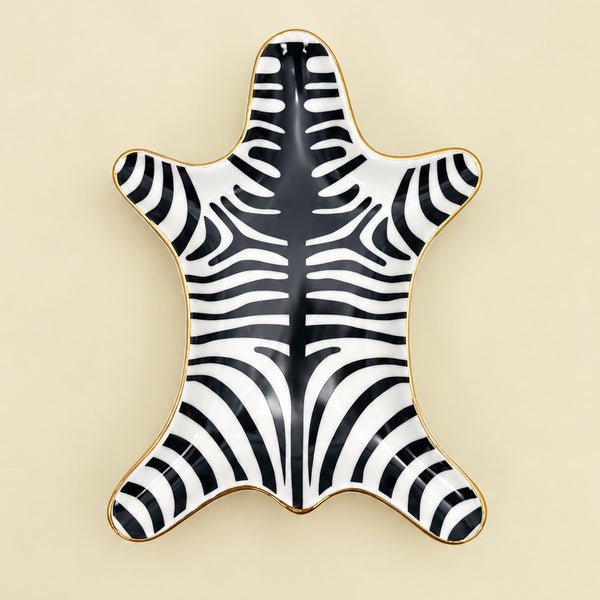 Zebra Print Ceramic Decorative Trinket Dish | 40CP103