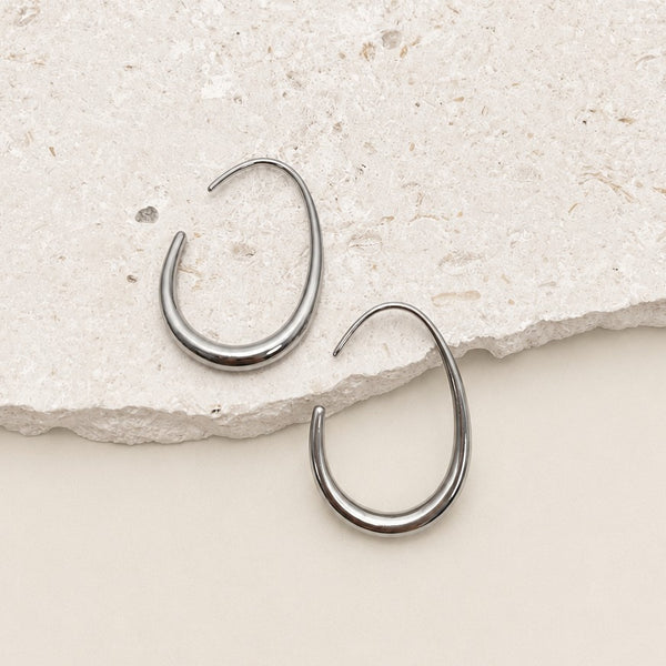 18K STAINLESS STEEL WATERPROOF TARNISH FREE HOOPS| 40E311-SM