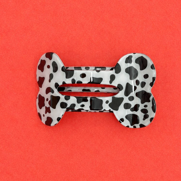 Animal Print Dog Bone-Shaped Hair Claw Clips | 40H1217