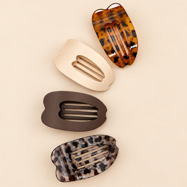 Oversized Oval French Lay Flat Hair Claw Clips | 40H1216