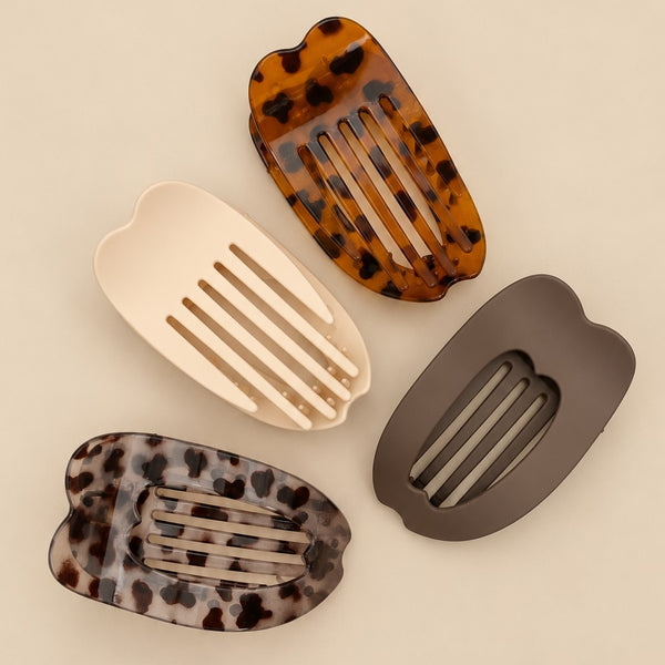 Oversized Oval French Lay Flat Hair Claw Clips | 40H1216